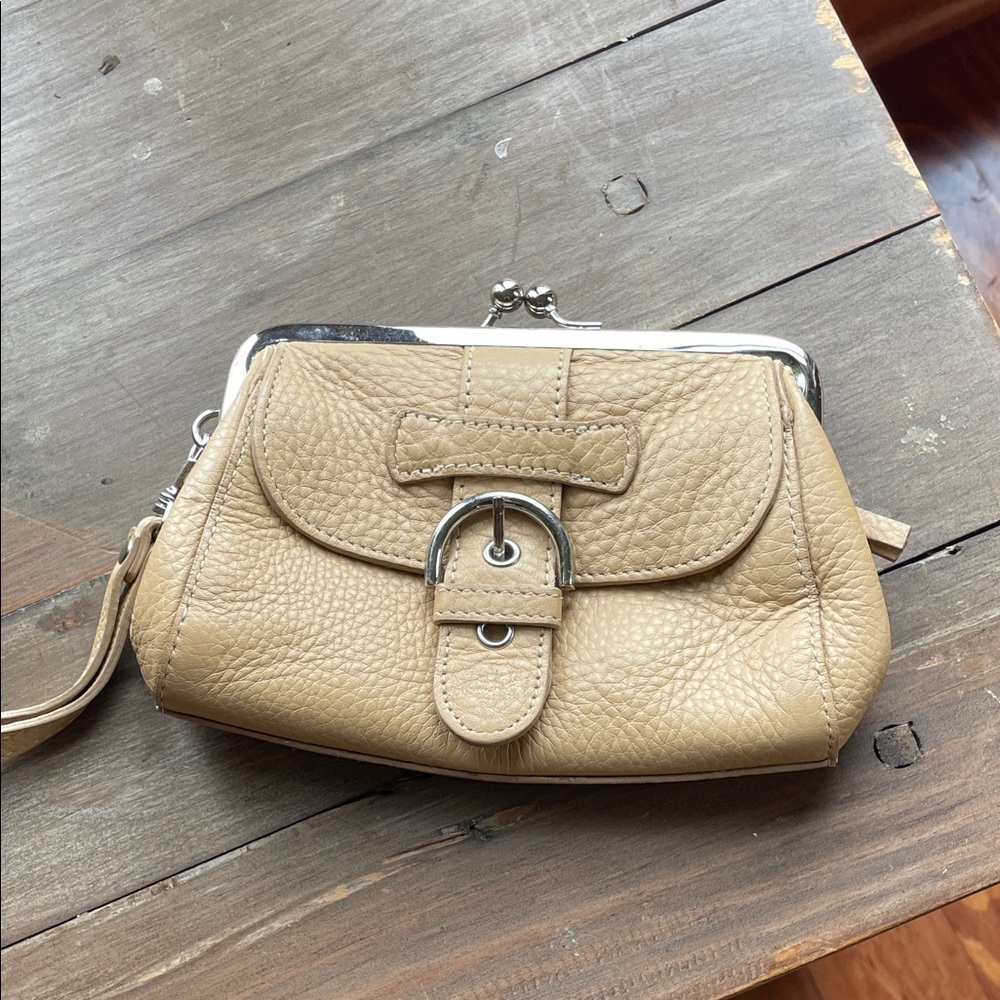 Tan Leather Women's Clutch